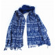 Echarpe Batik bleue / Bangladesh - Coton