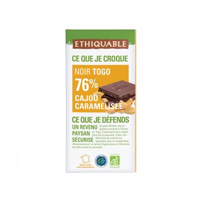 Noir Togo 76&nbsp;% cajou