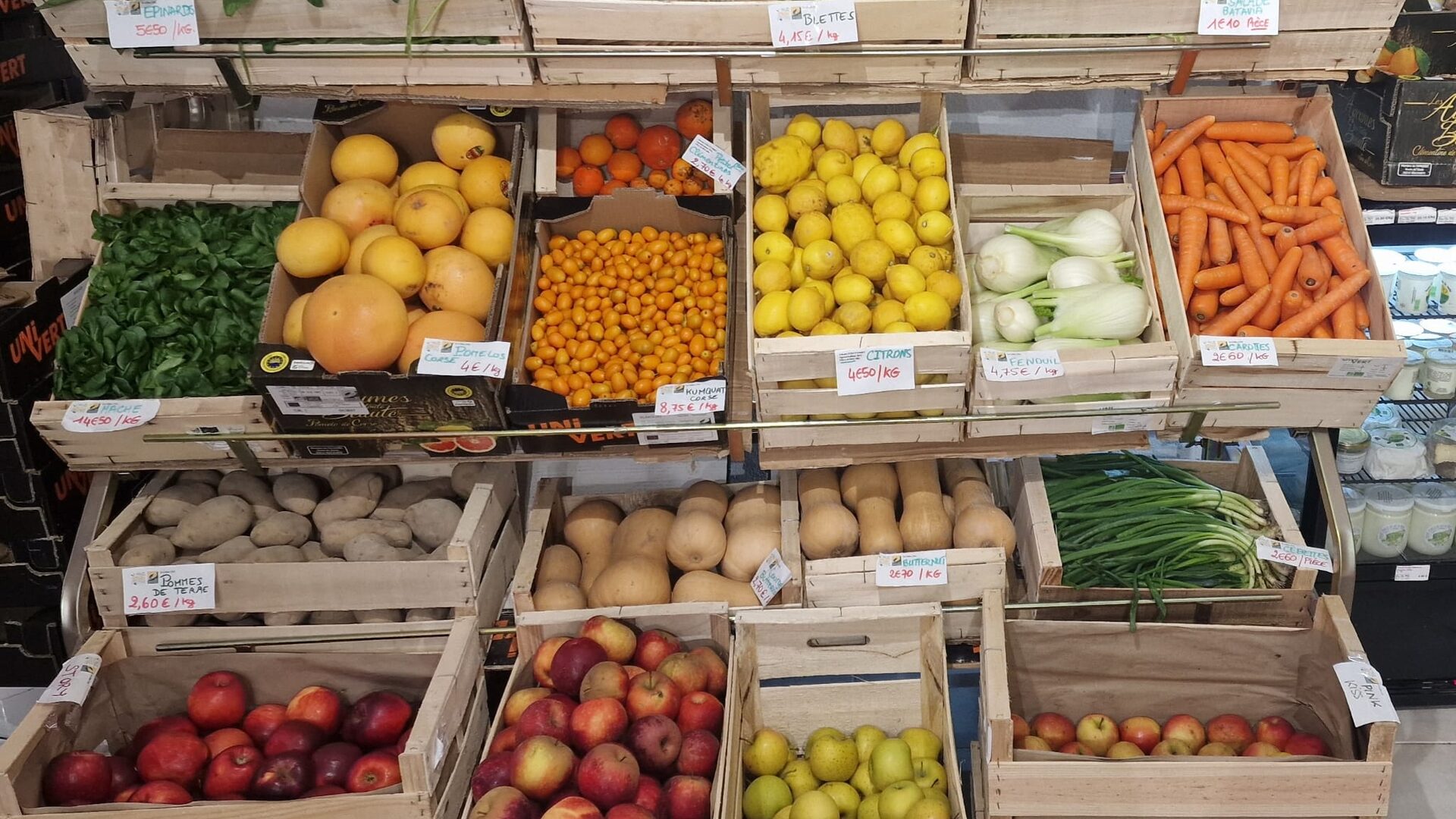 Produits frais chaque semaine